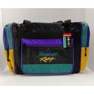 Vintage Snap-On Racing Duffle Bag Retro Neon Travel Gym Gear Tool Promo Rare NEW